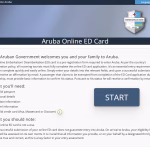 Complete the Aruba ED Card entry form before departure.