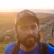 Gino Croes on a hike in Aruba at sunset